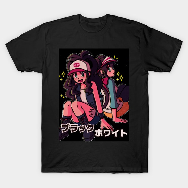 vaporwave anime aesthetic rosa hilda gen 5 video game T-Shirt by KinseiNoHime